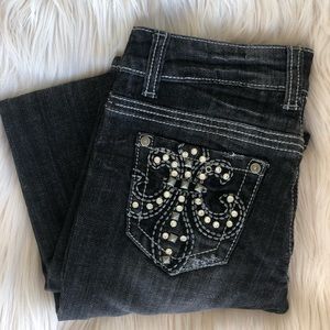 Off Black Jewel Stud Jeans